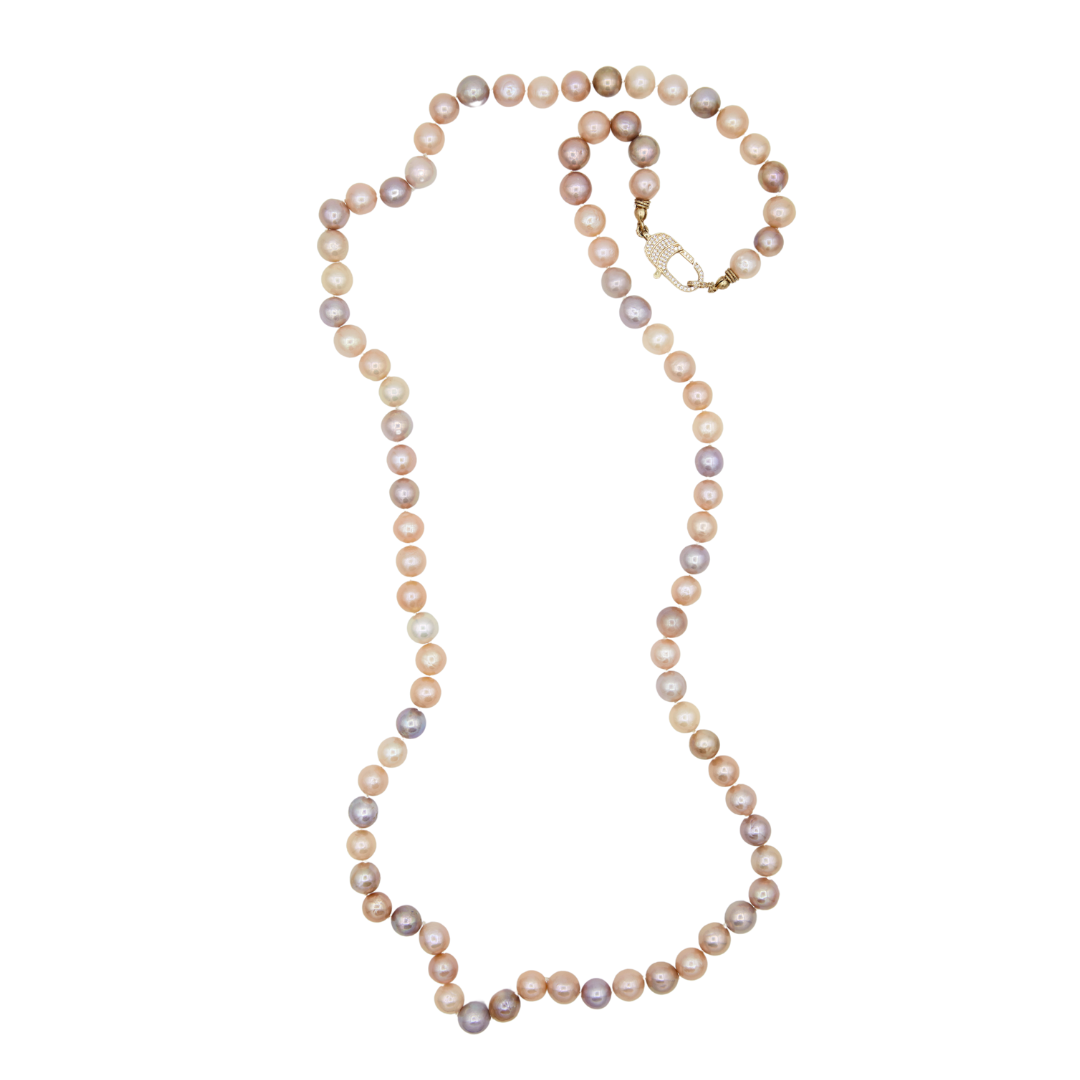 Long Champagne Pearl Necklace