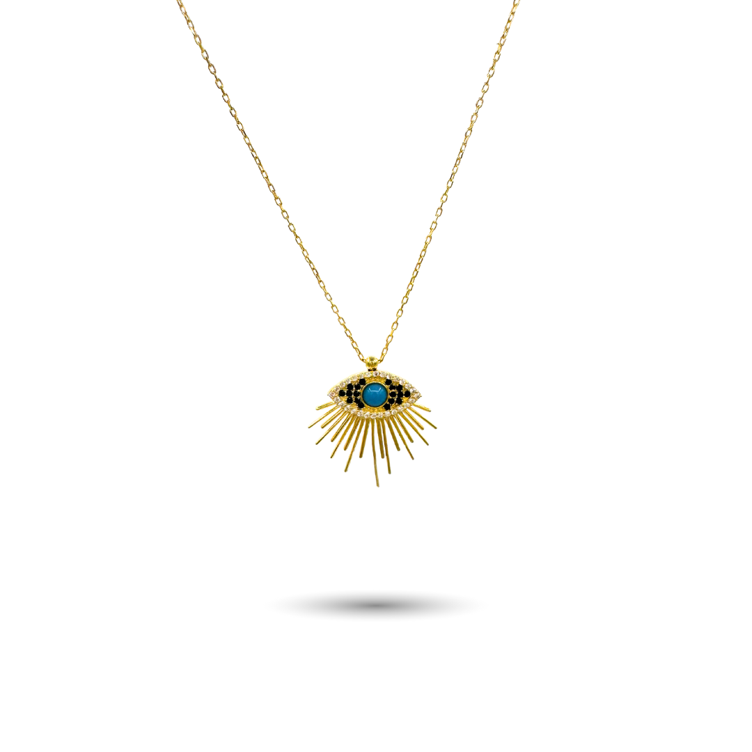 Gold-Plated Silver Big Eyelash Necklace