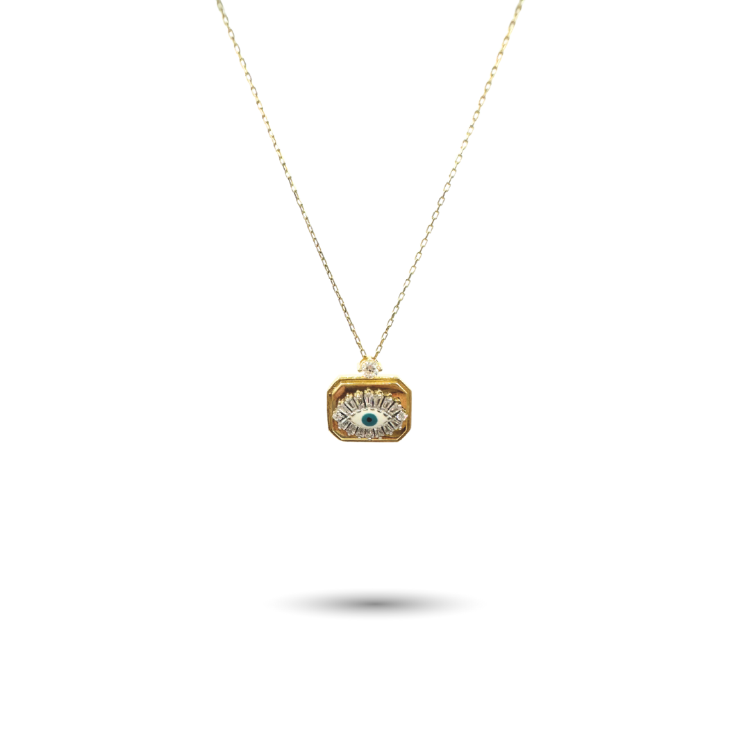 Gold-Plated Silver Evil Eye Necklace