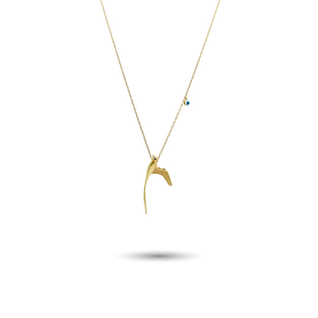 Gold-Plated Silver Dove Necklace