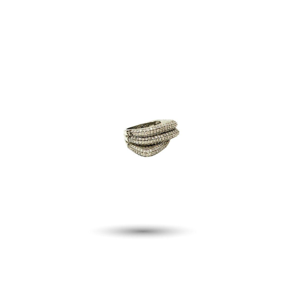 Silver Stacked CZ Ring