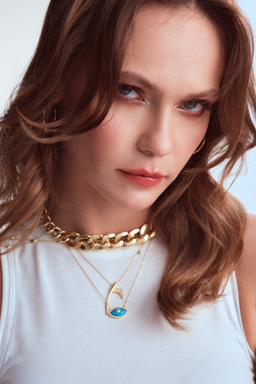 Evil Eye Necklace with CZ